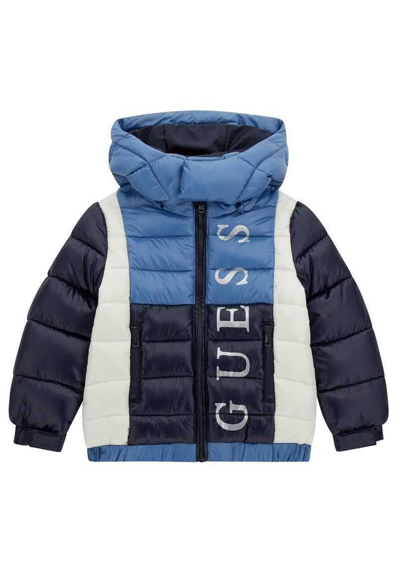 Guess COLOR-BLOCK OPTIK LOGO - Giacca invernale - mehrfarbig grundton blau