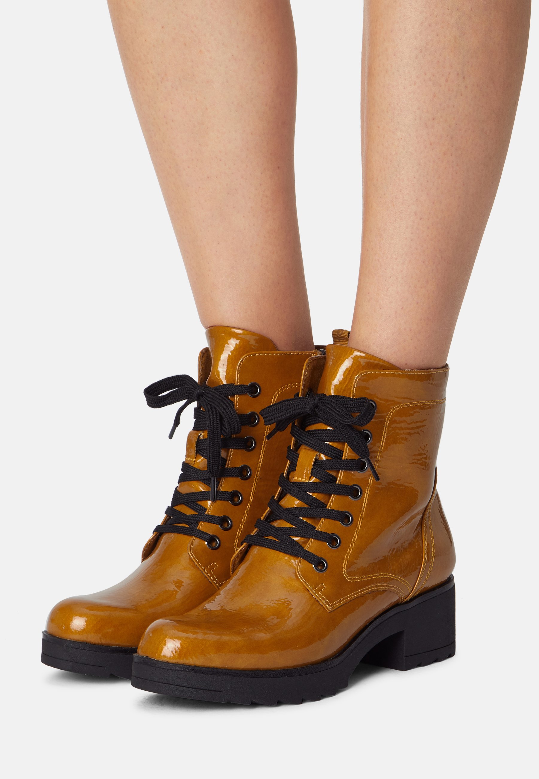 Marco Tozzi Botines con plataforma - saffron/amarillo - Zalando.es