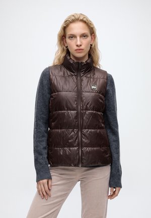 GAP V-FRCH LOGO PUFFER VEST - Veste sans manches - terra brown