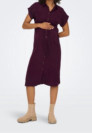 Vestido camisero - bordeaux