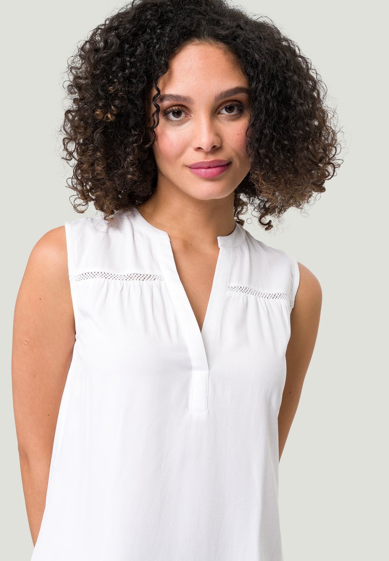 Damen T-Shirts | zero MIT V-AUSSCHNITT Bluse white/weiß - HA25814 Damen T-Shirts | zero MIT V-AUSSCHNITT Bluse white/weiß - HA25814