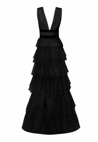 True Decadence BLACK PLUNGE FRONT SOFT TULLE LAYERED  - Cocktailjurk - black