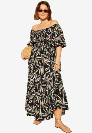 SHIRRED - REGULAR FIT - Dienas kleita - black palm