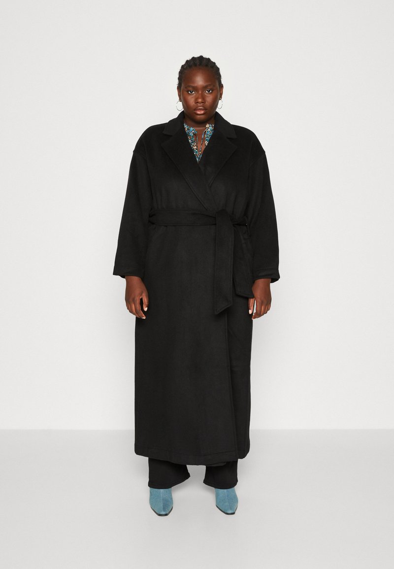 Object Curve - OBJCLARA OVERSIZE COAT  - Klassisk kappa / rock - black, Förstora