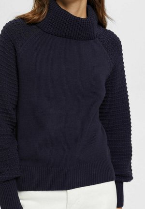 Trui - mottled dark blue