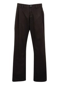 PLEATED TWILL - Pantaloni chino - black