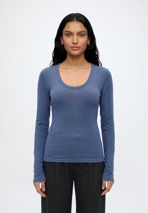 GAP, LUXE MOD SCOOP  - Блуза с дълги ръкави - sargassus blue