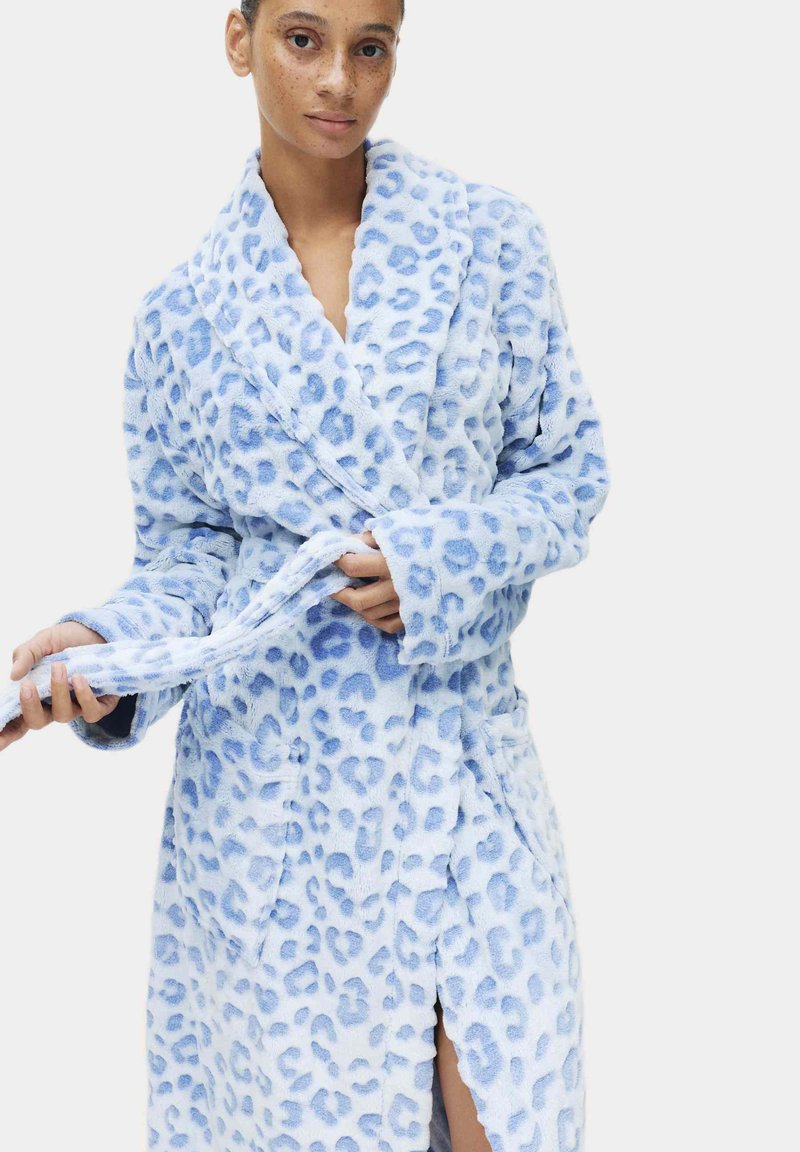 marks and spencer ladies dressing gowns & gown - blue Fabrication:Jacquard