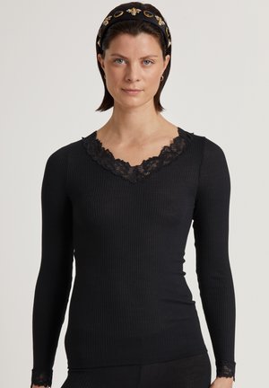 SILKY WOOL - Unterhemd/-shirt - ws schwarz