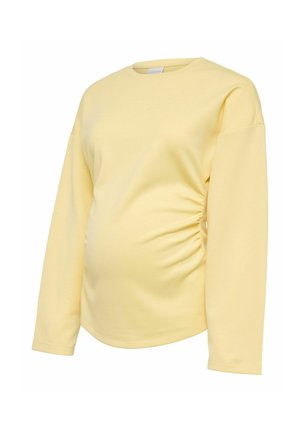 Vero Moda, BLOUSE REGULAR FIT ROUND NECK TOP - Langærmet T-shirt - pale banana