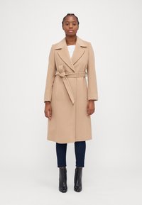 Lauren Ralph Lauren Petite BELTED WOOL-BLEND WRAP COAT - Klasisks mētelis - camel