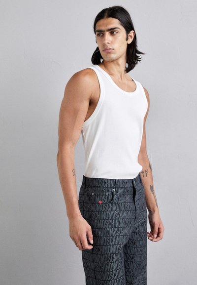 MOSCHINO PANTALONE - Ravne kavbojke - fantasia nero