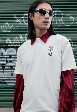 ANDRE STRIPE SHIRT UNISEX - Skjortebluser - bordeaux