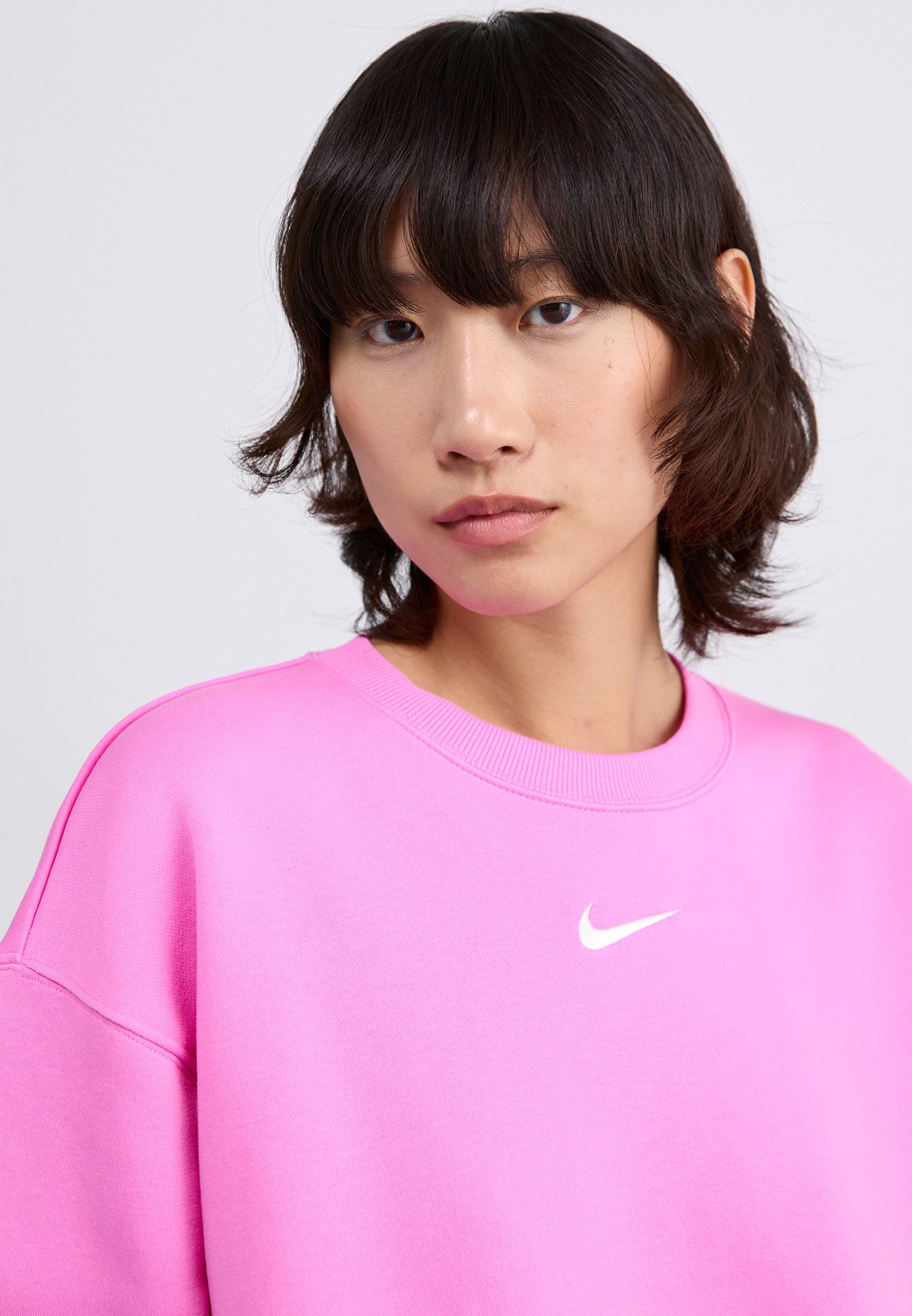 Nike Sportswear LONG CREW - Sweatshirt - playful pink/sail/pink