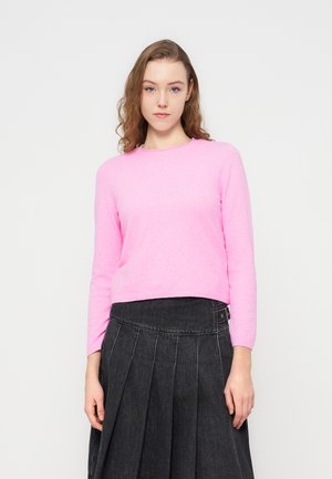 ONLLOYAL O NECK - Πουλόβερ - super pink detail:melange