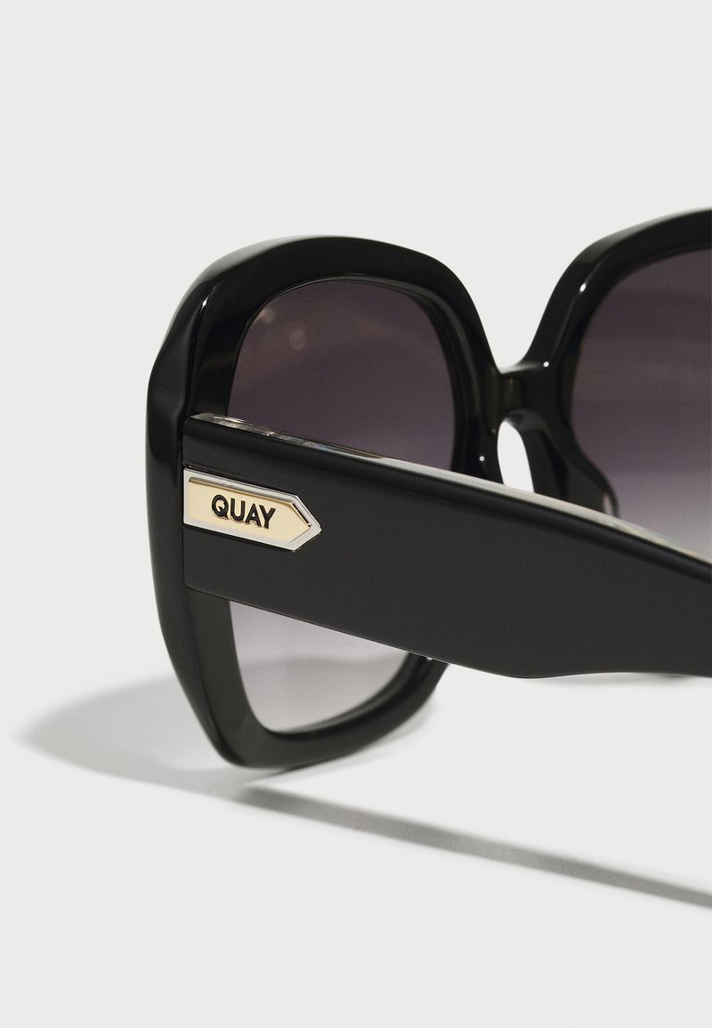 Quay Australia Full Glam Oversized Square Sunglasses- Black Frame/Smoke Lens FULL GLAM Dramatic Oversized Square Sunglasses for Women – QUAY main image 2