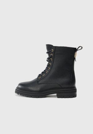 Botines con cordones - black