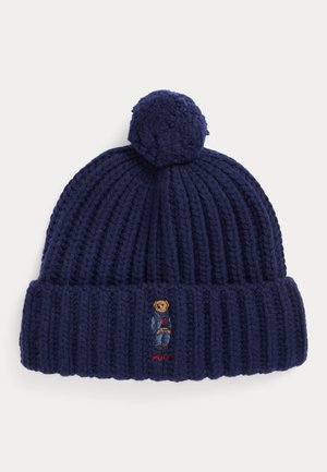 POLO BEAR RIB POM-POM BEANIE - Megzta kepurė - hunter navy