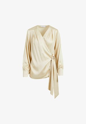 Coster Copenhagen, BLOUSE WITH WRAP EFFECT - Blúz - creme