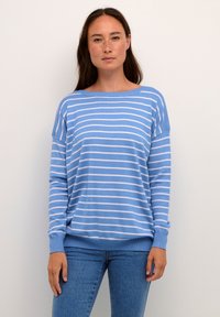 Kaffe - MALA LONG SLEEVE - Pullover - ultramarine tutledove stripe Image miniature 1