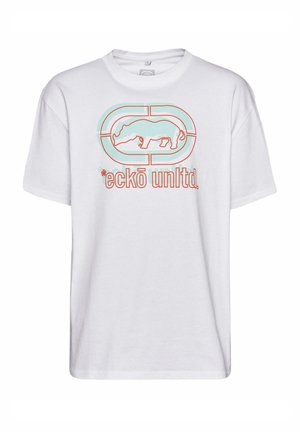 ecko unltd. DOUBLE - Marškinėliai su spaudiniu - white
