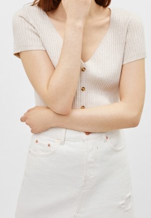 T-shirt med print - light grey