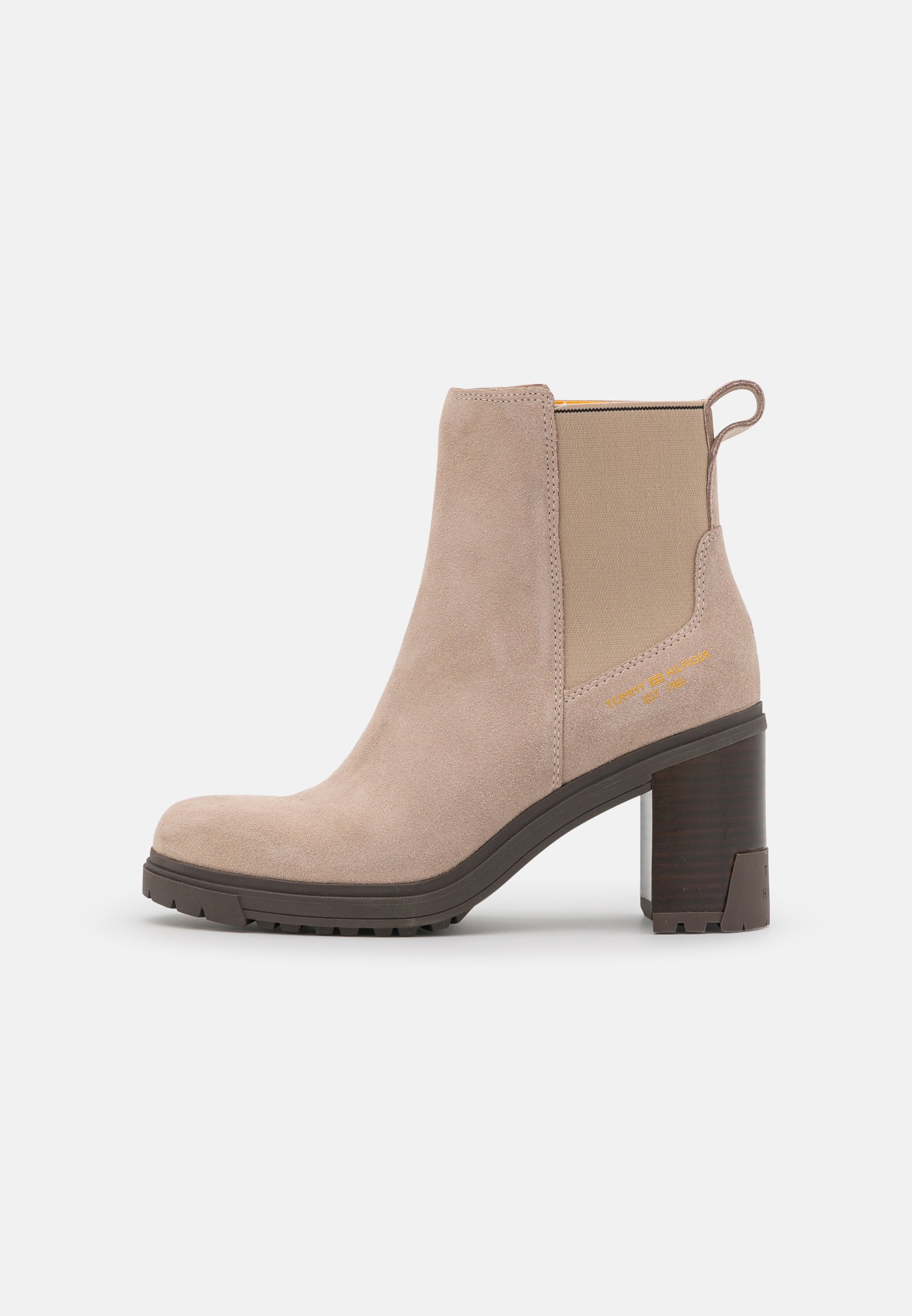 Tommy Hilfiger OUTDOOR BOOT - Enkellaarsjes met hoge hak - beige -  Zalando.nl