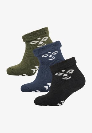 SNUBBIE 3 PACK - Socks - black olive night