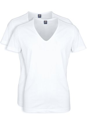 TIEF V-AUSSCHNITT VITARU STRETCH 2 PACK - T-shirt basic - white