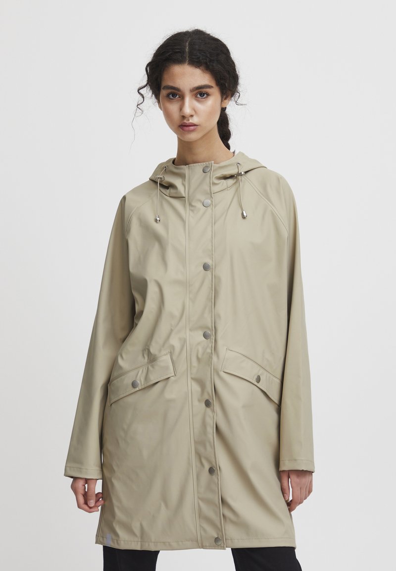 ICHI ICHI IHTAZI - Waterproof jacket - doeskin/mottled beige - Zalando