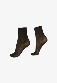 Valgt, schwarz black flowers