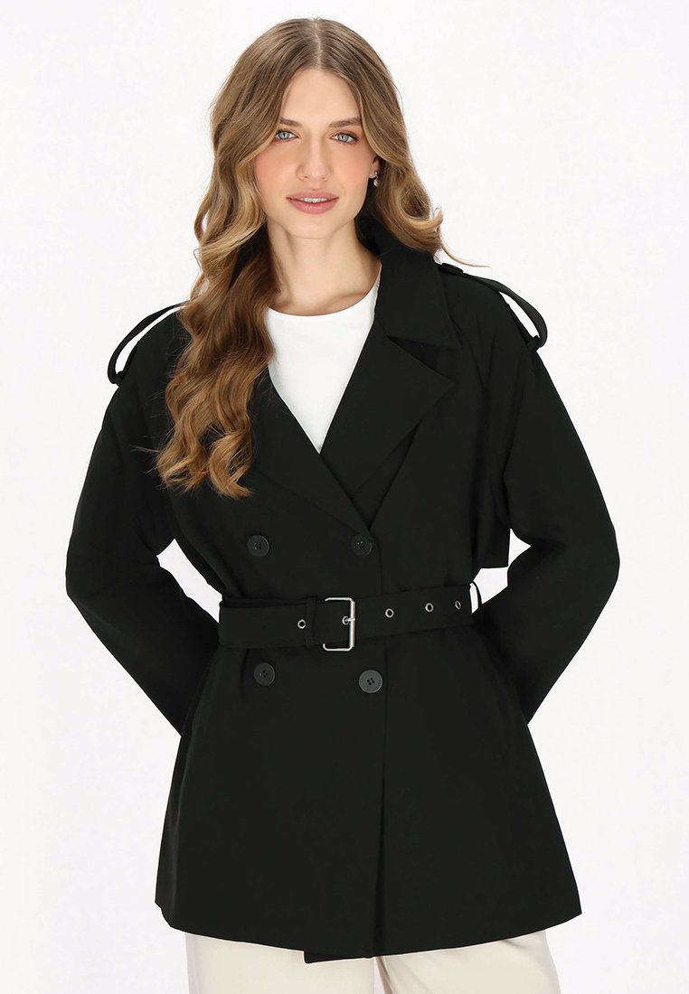 dreimaster Trenchcoat zwart