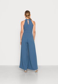 WAL G. WEDDING LEILA HALTER NECK WIDE LEG JUMPSUIT - Macacão - denim blue