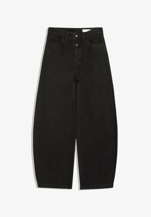Bershka, BARREL - JEANS - Relaxed fit jeans - black