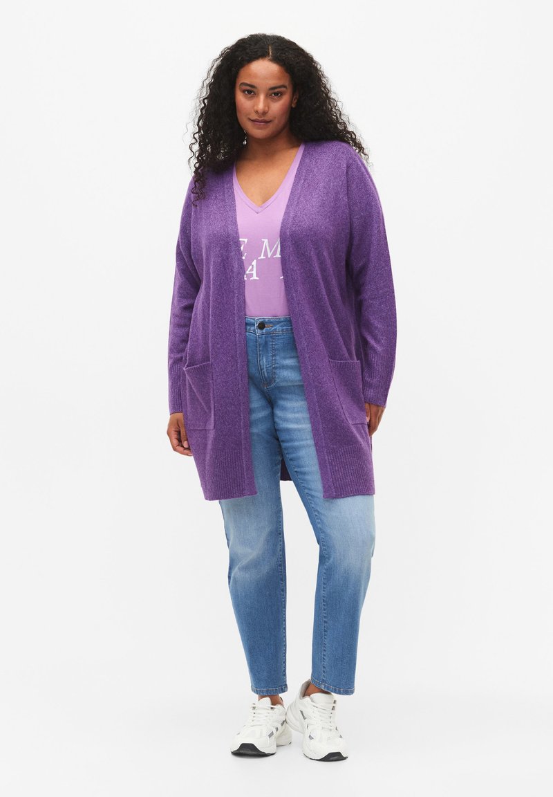 Zizzi WITH POCKETS - Gilet - pansy mel/lilas - ZALANDO.FR