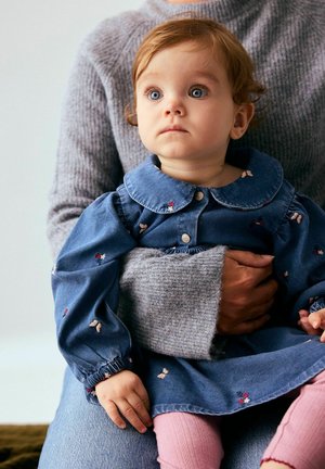 Name it, DENIM DRESS EMBROIDERY - Teksakleit - medium blue denim