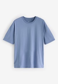 Lys blå kortærmet T-shirt lavet af blødt bomuld, med rund halsudskæring og afslappet pasform med diskrete syninger.