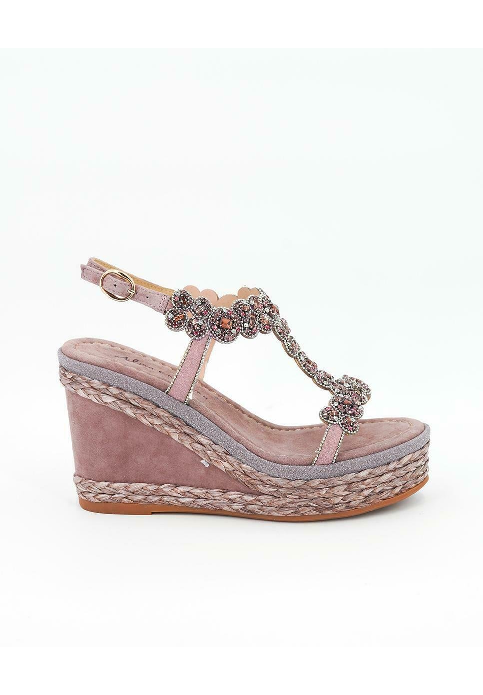 Alma en Pena OSAKA - Sandalias de cuña - pink/rosa - Zalando.es