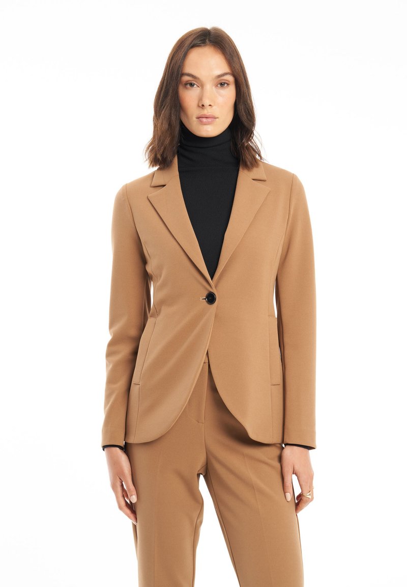 Blazer Classique Marron Pour Femme - Marque Cinque - Taille EU 42 - Coupe Ample Style Décontracté - Occasion TB