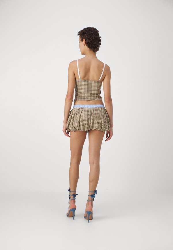 CHECKED CORSET - Top - beige4