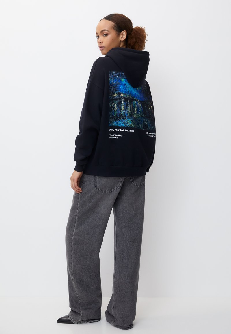 PULL&BEAR VAN GOGH Hoodie black/zwart Zalando.nl