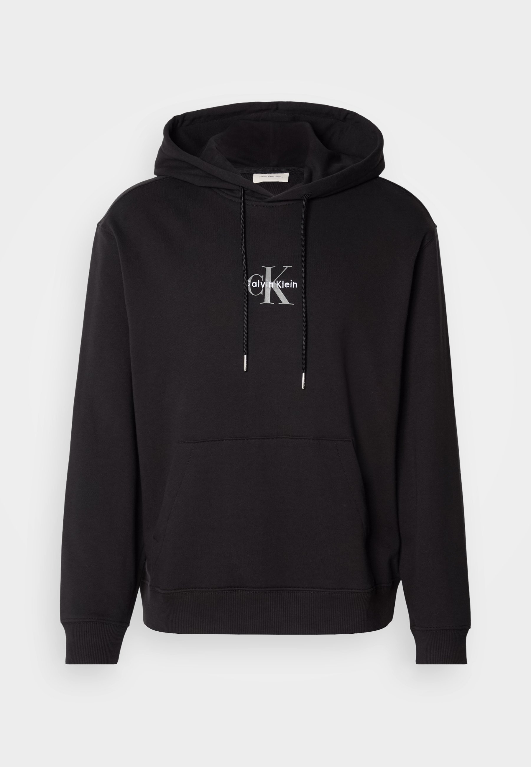 Calvin Klein Jeans MICRO MONOLOGO - Mikina s kapucí - black