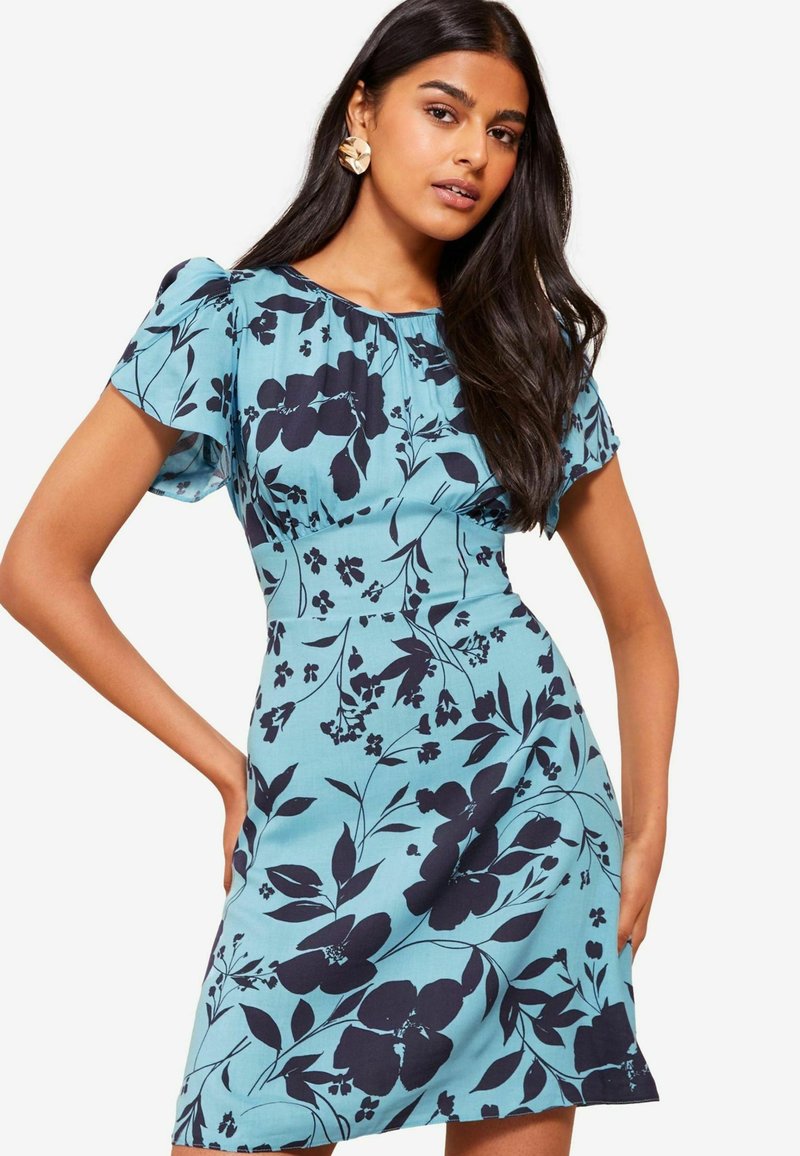 Friends Like These TULIP SLEEVE CINCHED WAIST - REGULAR FIT - Denné šaty - blue