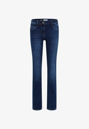 Cecil, MID-WAIST STRAIGHT-LEG JEANS IN A CASUAL FIT - Jeans Slim Fit - mid blue used wash