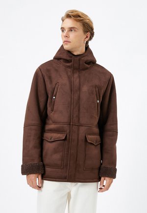 Chaqueta de cuero sintético - brown