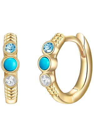 SILBERCREOLEN CREOLEN STERLING SILBER - Ohrringe - gelbgoldfarben