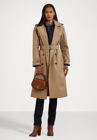 Lauren Ralph Lauren DOUBLE BREASTED COTTON BLEND TRENCH COAT - Καμπαρντίνα - sand