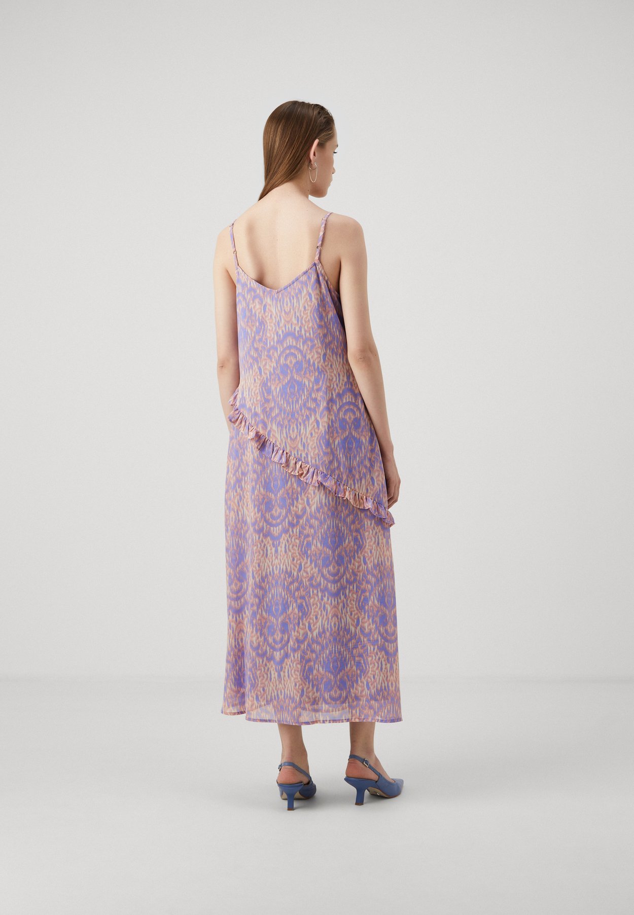 ONLSTAR LIFE STRAP FRILL MIDI DRESS