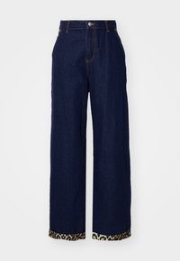 NMSURE WIDE LEG - Široké nohavice - dark blue