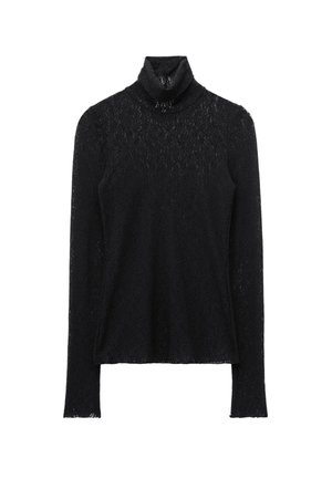 & OTHER STORIES, & OTHER STORIES LACE TURTLENECK TOP - T-shirt à manches longues - black